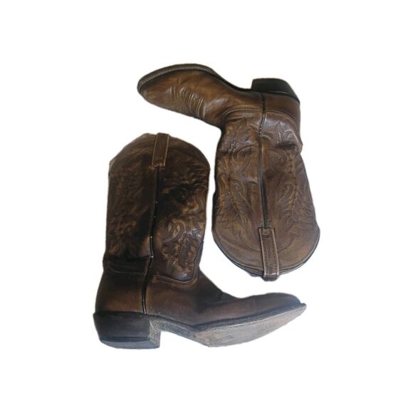 Vintage Nocona Cowboy Boots Brown Leather Mens Size 9D  Western Wear Mexico main image 7